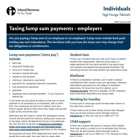 Document preview: Essential Insights on the IR1047 Form for Employers — Taxes (CERFA n°IR1047)