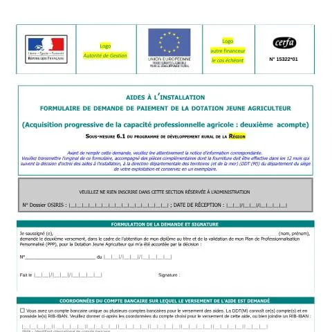 Aperçu du document Deuxième acompte DJA : réussir sa demande de versement — Aides & prestations sociales (CERFA n°15322*01)
