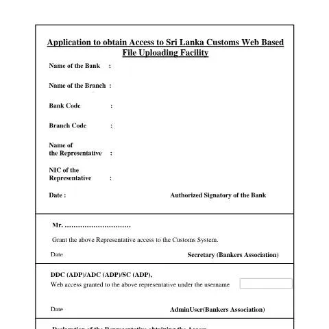 Document preview: Understanding the Bank Users Application for Sri Lankan Banks — Government & admin