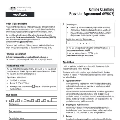 Document preview: Mastering the HW027 Online Claiming Provider Agreement — Health (CERFA n°HW027)