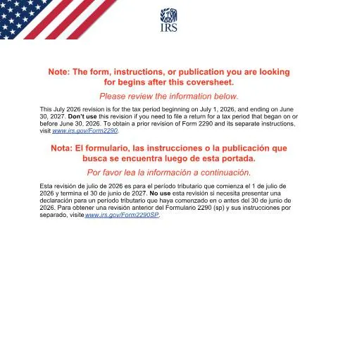 Document preview: Comprehensive Overview of IRS Form 2290 Instructions — Taxes (CERFA n°INST-2290)