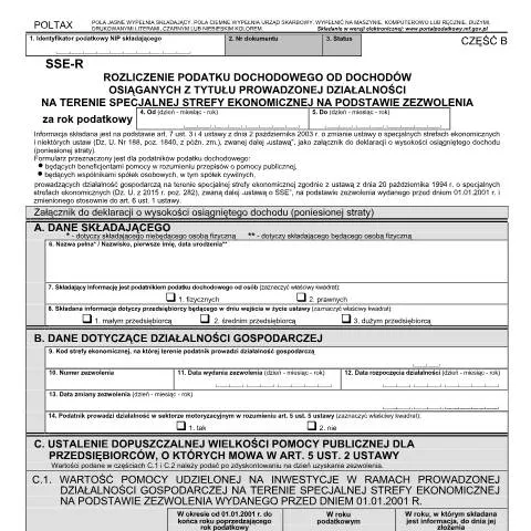 Document preview: Znaczenie formularza SSE-R w polskim systemie podatkowym — Podatki i fiskalność (CERFA n°SSE-R)