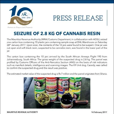 Document preview: Critical Insights into the Cannabis Resin Seizure Report — Government & admin (PressRelease140217)