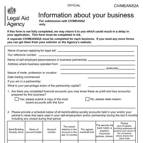 Document preview: Understanding CIV MEANS 2A for Legal Aid Eligibility — Legal & justice
