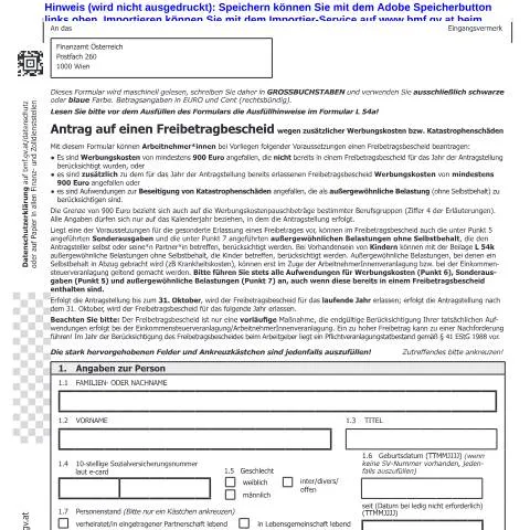Dokumentvorschau: Wesentliche Informationen zum L54-Antrag für Steuerzahler — Steuern (CERFA n°L54)