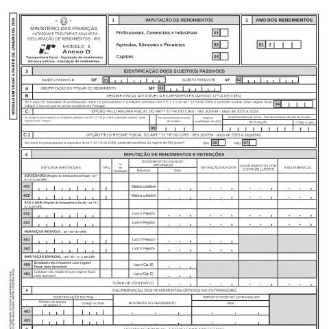 Pré-visualização do documento Entenda o Anexo D no IRS e sua Relevância Fiscal — Impostos