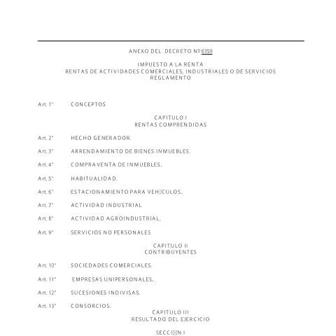 Vista previa del documento Reglamento del Anexo Decreto 6359 05 para agentes de retención en — Impuestos