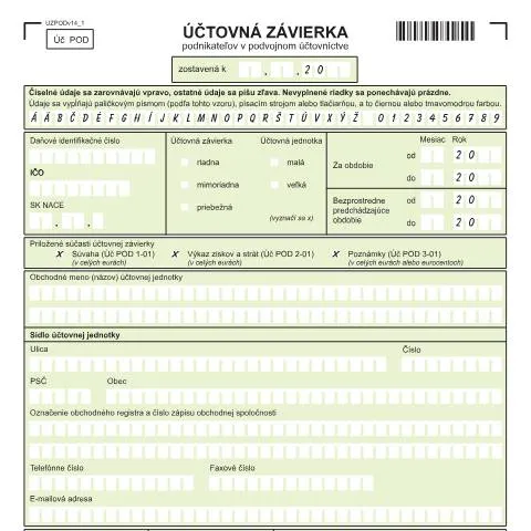 Document preview: Úvod do vyplnenia formulára UZPODv14 pre podnikateľské subjekty — Administratívne úkony (CERFA n°UZPODv14)