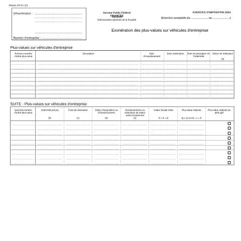 Aperçu du document Comprendre l'exonération des plus-values sur les véhicules — Impôts & fiscalité (CERFA n°121-276-n)