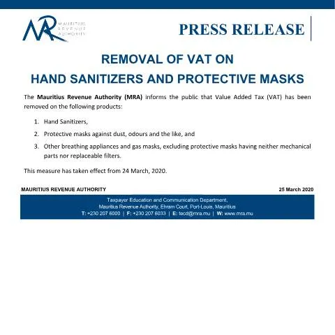 Document preview: Understanding VAT Removal for Health Supplies Amid COVID-19 — Government & admin (PressRelease250320)