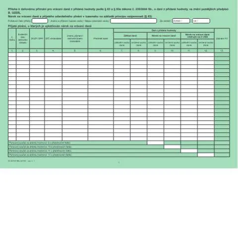 Document preview: Jak efektivně žádat o vrácení DPH v ČR — Daně a fiskální záležitosti (CERFA n°25 5573/A)