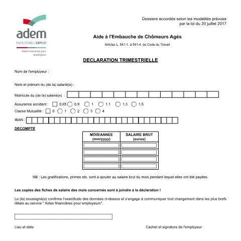 Aperçu du document Soutien à l'embauche des chômeurs âgés : tout savoir — Emploi & travail (CERFA n°cha-trim)