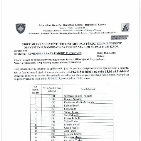 Document preview: Rëndësia e Njoftimit për Kandidatët në Kosovë — Punë & punësim