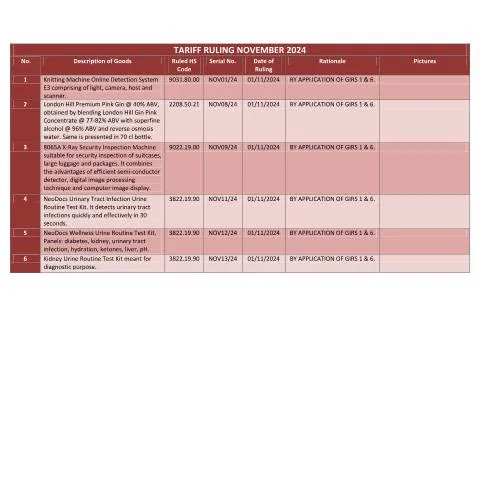 Document preview: Comprehensive Guide to the November 2024 Tariff Ruling — Government & admin (TRNov2024)