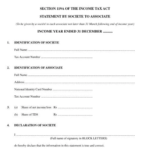 Document preview: Key Insights on Statement by Société to Associate — Government & admin (StatementSocieteAssociate)