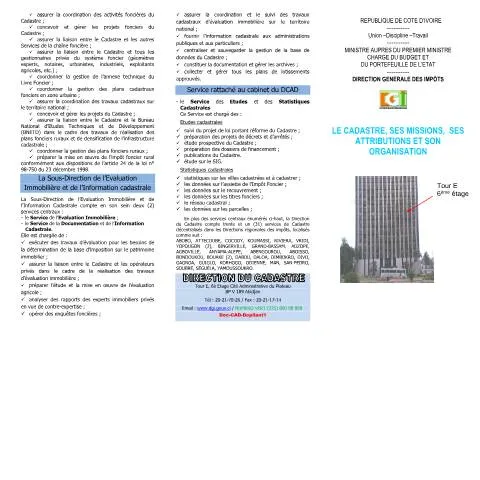 Aperçu du document Comprendre le formulaire DCAD MISSIONS ORGANISATIONS en Côte d'Ivoire — Immobilier & foncier