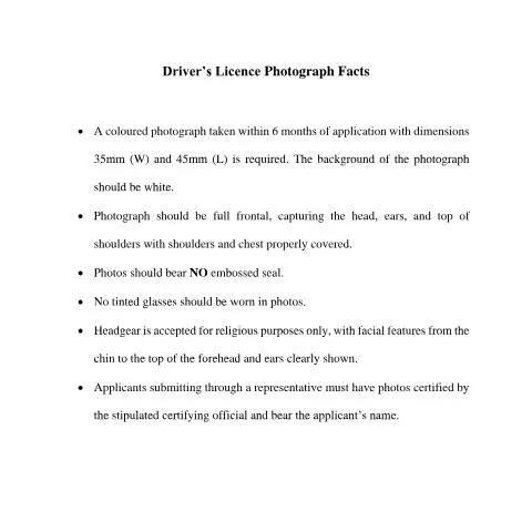 Document preview: Understanding Driver's Licence Photograph Requirements in Jamaica — Vehicle & driving (CERFA n°DL_Info_022025)