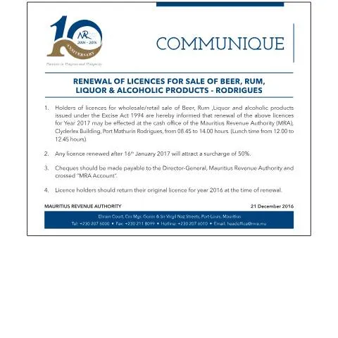 Document preview: Essential Guide to Renewing Alcohol Licences in Rodrigues — Government & admin (RenewalRodrigues)