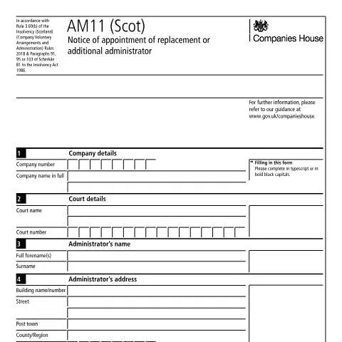Document preview: The Importance of the AM11 (Scot) Form in Company Administration — Business