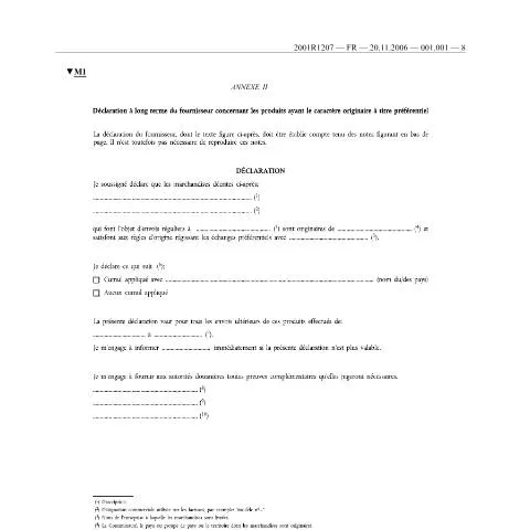 Aperçu du document L'importance stratégique de la Déclaration de Fournisseur Long Terme — Douane & import-export (CERFA n°decla-long-pref)