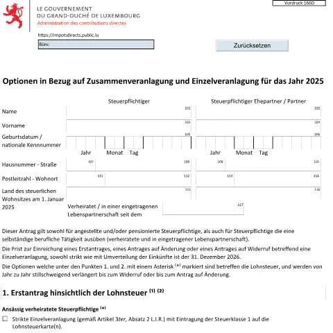 Aperçu du document Comprendre le Formulaire 166 D dans le Système Fiscal Luxembourgeois — Impôts & fiscalité (CERFA n°166 D)