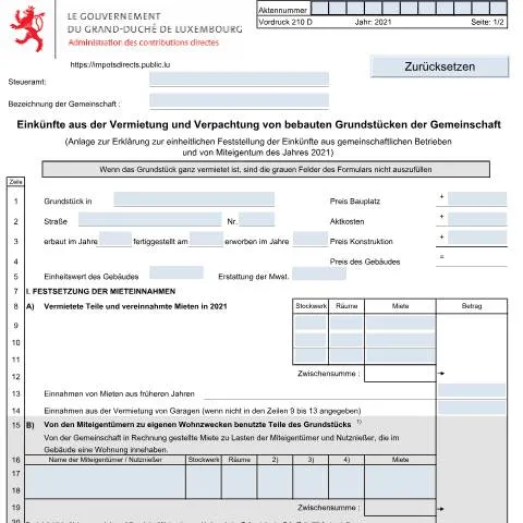 Aperçu du document Guide pratique pour le formulaire 210 D de revenus locatifs — Impôts & fiscalité (CERFA n°210 D)