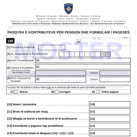 Document preview: Rëndësia e Pasqyrës së Kontributeve për Pension — Pension & pensionim