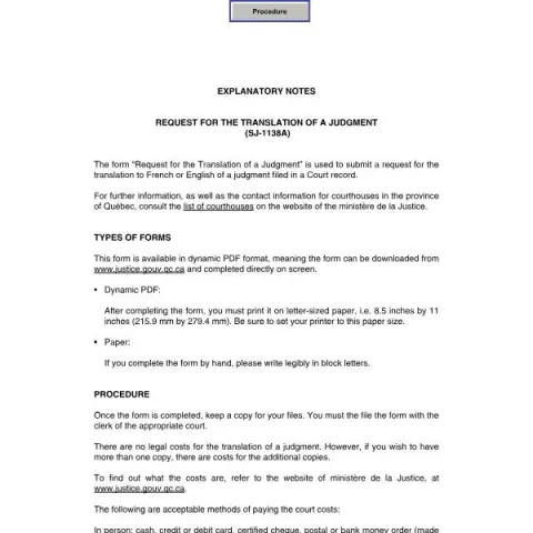 Document preview: Official Translation Request for Court Judgments — Legal & justice (SJ-1138A)