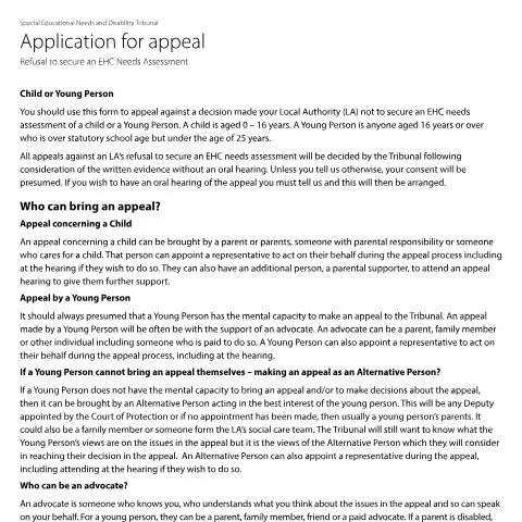 Document preview: How to Challenge EHC Assessment Refusal with Form SEND35A — Legal & justice