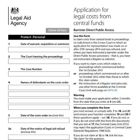 Document preview: Understanding Form 5913A for Crown Court Costs Claims — Legal & justice