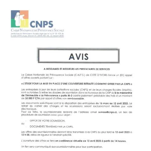 Aperçu du document La CNPS et la Sécurité Sociale en Côte d'Ivoire — Démarches administratives