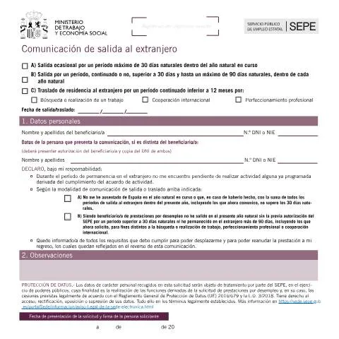 Vista previa del documento Importancia de la Comunicación de salida al extranjero para — Trámites administrativos