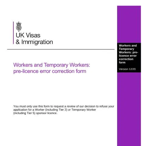 Document preview: How to Correct Sponsor Licence Application Errors in the UK — Work & employment