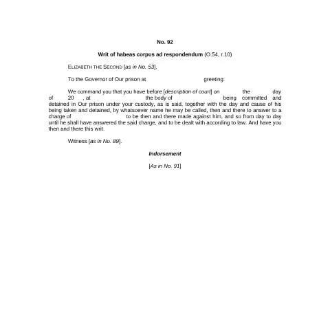 Document preview: Understanding the Writ of Habeas Corpus in UK Law — Legal & justice