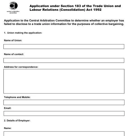 Document preview: Understanding CAC's Disclosure of Information Forms for Unions — Government & admin