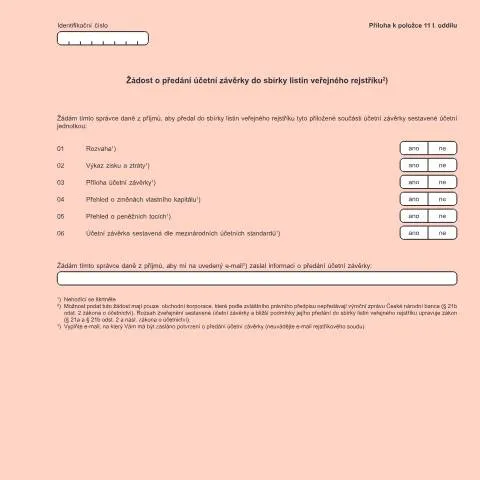 Document preview: Jak na žádost o předání účetní závěrky v ČR? — Daně a fiskální záležitosti (CERFA n°25 5404/I)