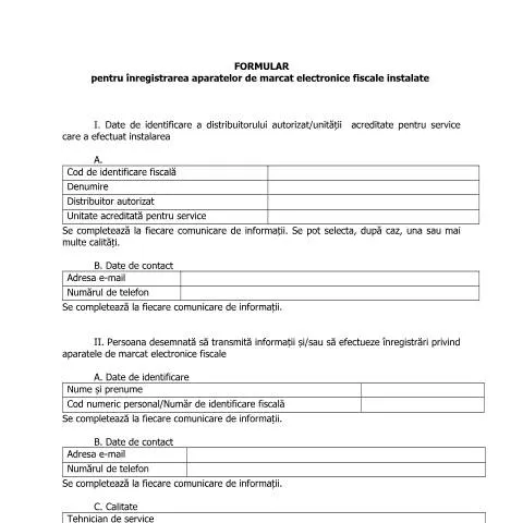 Document preview: Importanța formularului F4102 înregistrarea aparatelor fiscale — Formalități administrative (CERFA n°A2C_OPANAF_4156_2017)