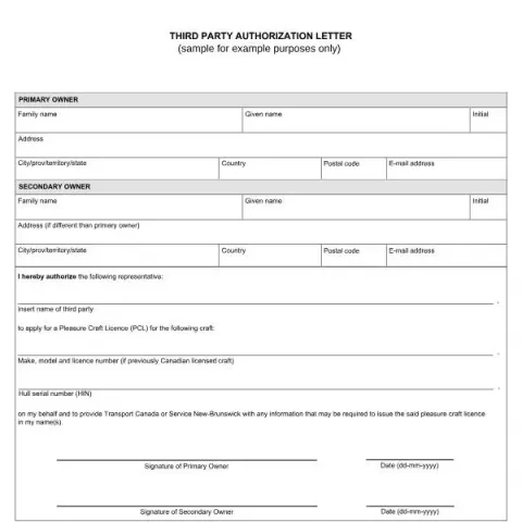 Document preview: Guide to Transport Canada's Third Party Authorization Letter — Vehicle & driving