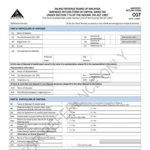 Document preview: Mengapa Borang CGT 3 Penting untuk Pemilik Aset? — Cukai & percukaian (CERFA n°BE)