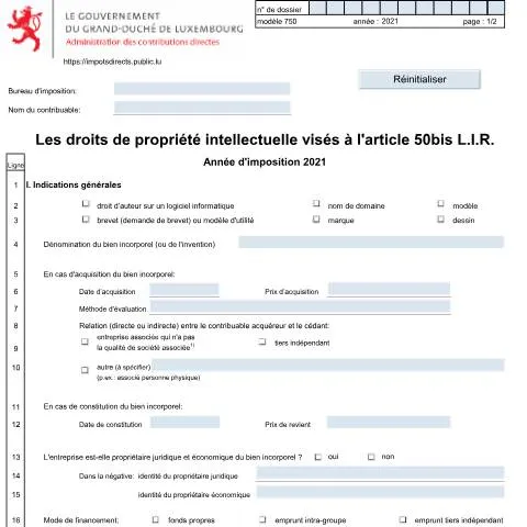 Aperçu du document Comprendre le formulaire 750 F pour les droits de propriété — Impôts & fiscalité (CERFA n°750 F)