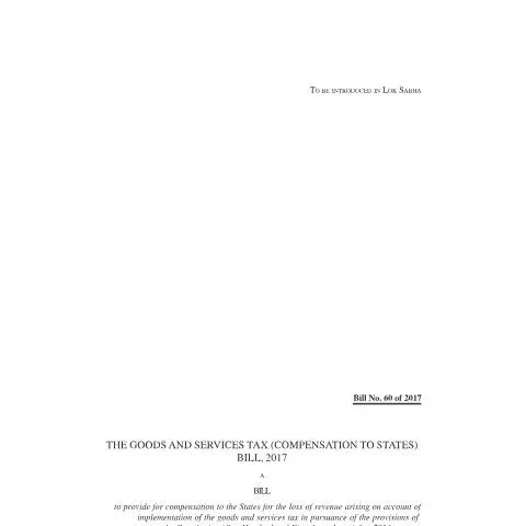 Document preview: Understanding the Compensation Cess Bill E in GST — Taxes (CERFA n°compensation-cess-bill-e)