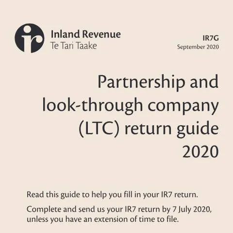 Document preview: Understanding the IR7G Guide for Partnerships and LTCs — Taxes (CERFA n°IR7G)