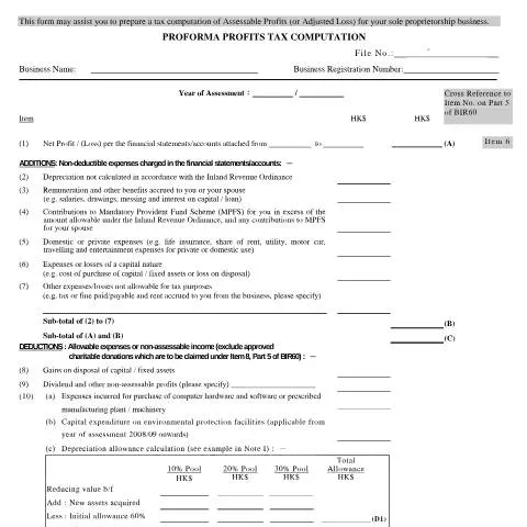 Document preview: Essential Guide to IR 957A for Sole Proprietors — Taxes (CERFA n°IR 957A)