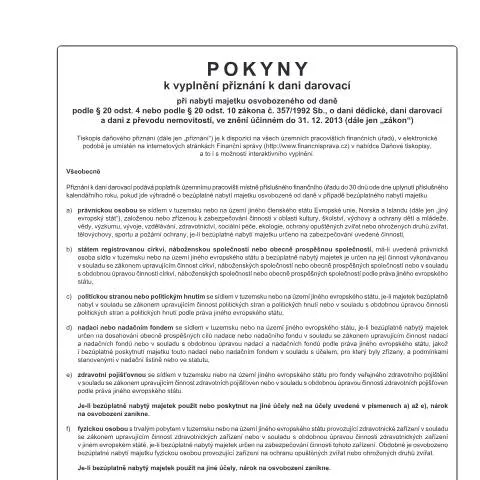 Document preview: Jak správně podat přiznání k dani darovací — Daně a fiskální záležitosti (CERFA n°25 5513)