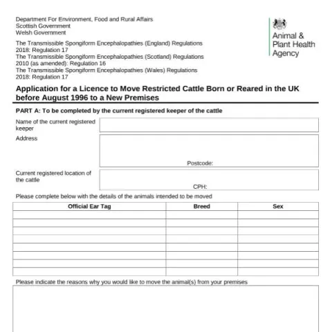 Document preview: Understanding TSE Movement Licences for Cattle — Government & admin (MC62)