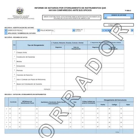 Vista previa del documento Importancia del Formulario F-986v3 en la Notaría — Impuestos (CERFA n°F-986-V3)