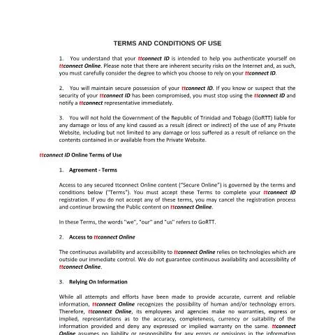 Document preview: Unlock Government Services with the ttconnect-ID-Disclaimer — Government & admin (CERFA n°ttconnect-ID-Disclaimer)