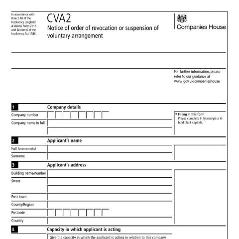 Document preview: Understanding the CVA2 Document in Insolvency — Business