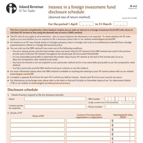 Document preview: Understanding the IR443 for Foreign Investment Funds — Taxes (CERFA n°IR443)