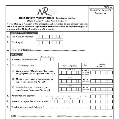 Document preview: Understanding the Environmental Protection Fee for Businesses — Government & admin (20131219_EPFM)